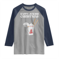 Happy Jewish Christmas Raglan Shirt Chinese Noodle Asian Take Out - Wonder Print Shop
