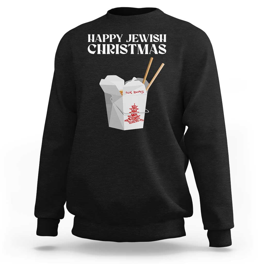 Happy Jewish Christmas Sweatshirt Chinese Noodle Asian Take Out - Wonder Print Shop