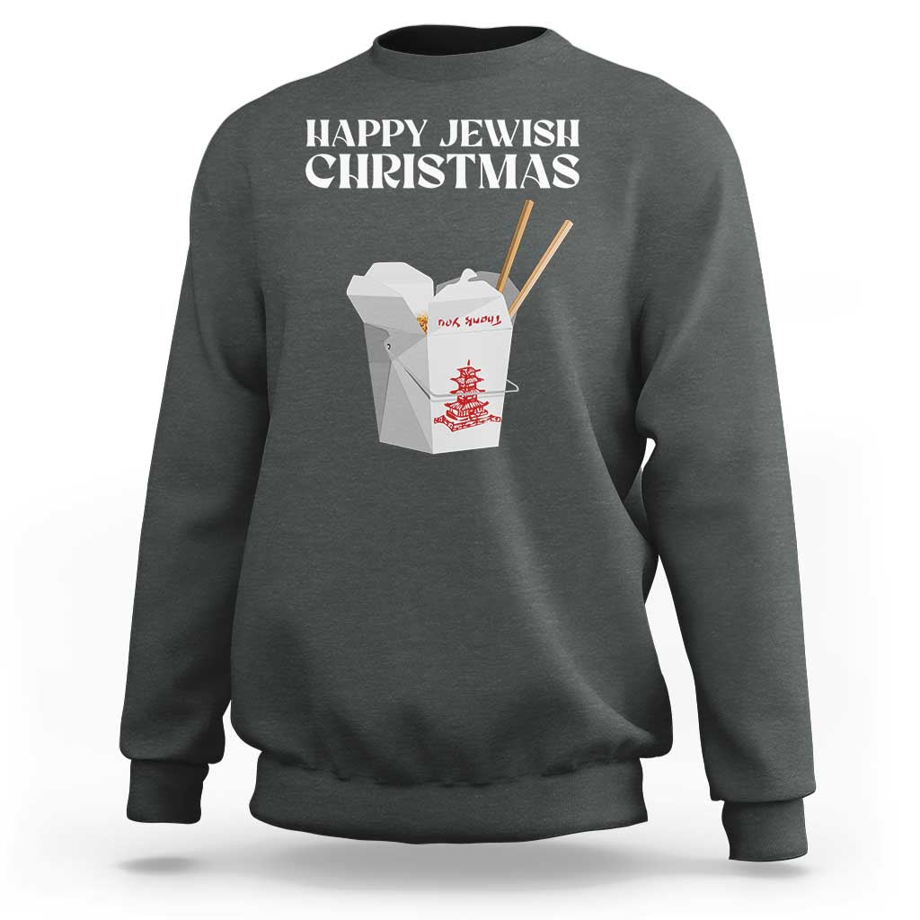 Happy Jewish Christmas Sweatshirt Chinese Noodle Asian Take Out - Wonder Print Shop