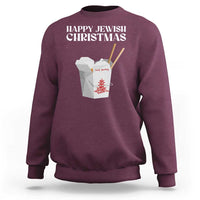 Happy Jewish Christmas Sweatshirt Chinese Noodle Asian Take Out - Wonder Print Shop