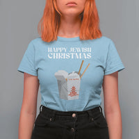 Happy Jewish Christmas T Shirt For Women Chinese Noodle Asian Take Out - Wonder Print Shop