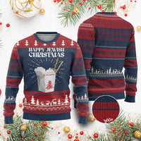 Happy Jewish Xmas Ugly Christmas Sweater Chinese Noodle Asian Take Out - Wonder Print Shop