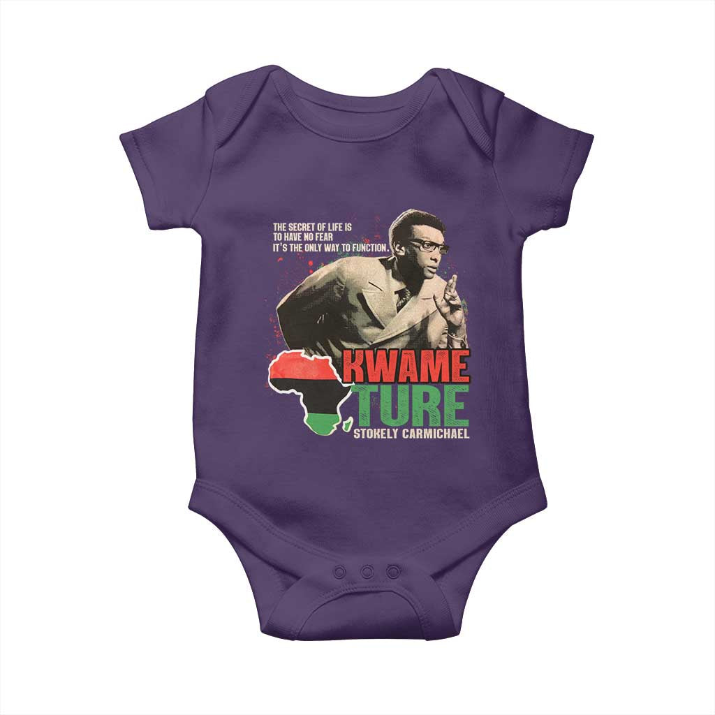 Stokely Carmichael Quote Baby Onesie The Secret Of Life Is To Have No Fear It's The Only Way To Function