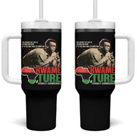 Stokely Carmichael Quote Tumbler With Handle The Secret Of Life Is To Have No Fear It's The Only Way To Function