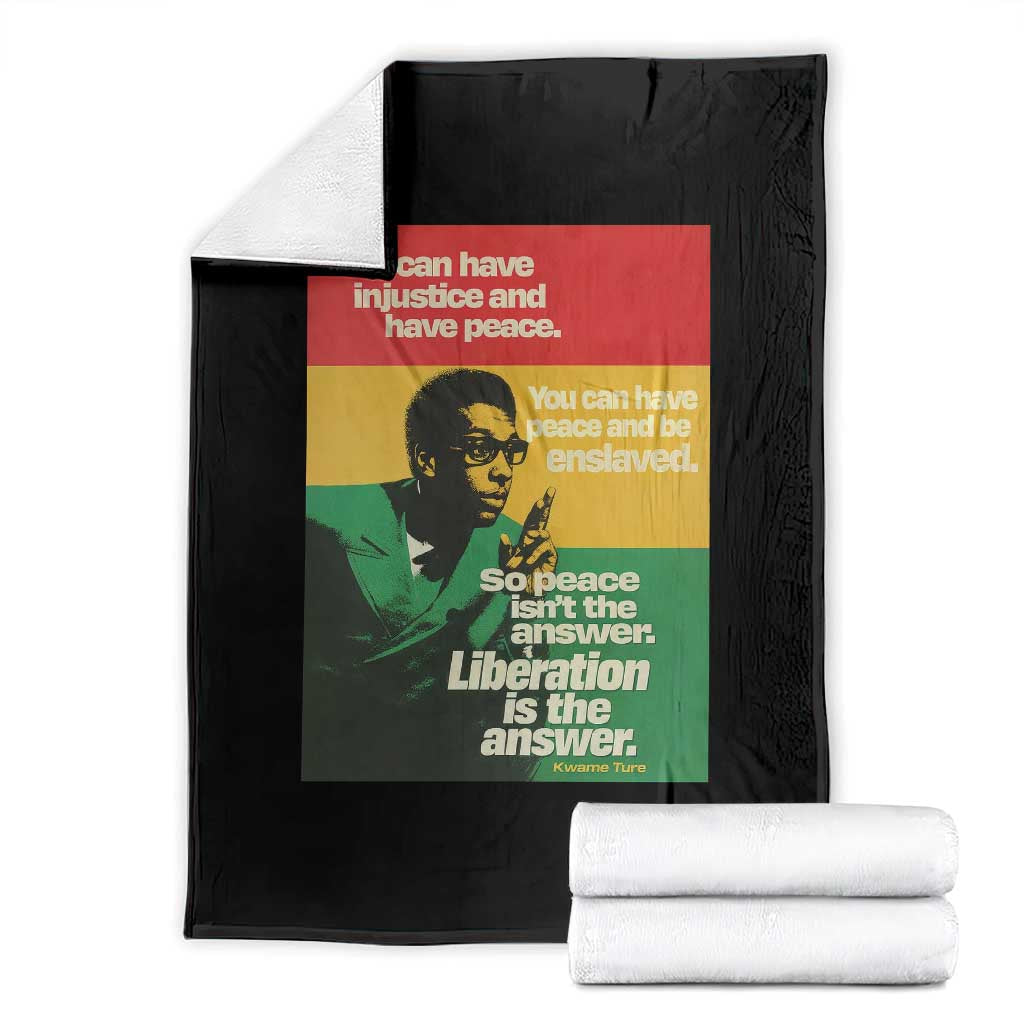 Stokely Carmichael Quote Throw Blanket You Can Have Injustice And Have Peace And Be Enslaved
