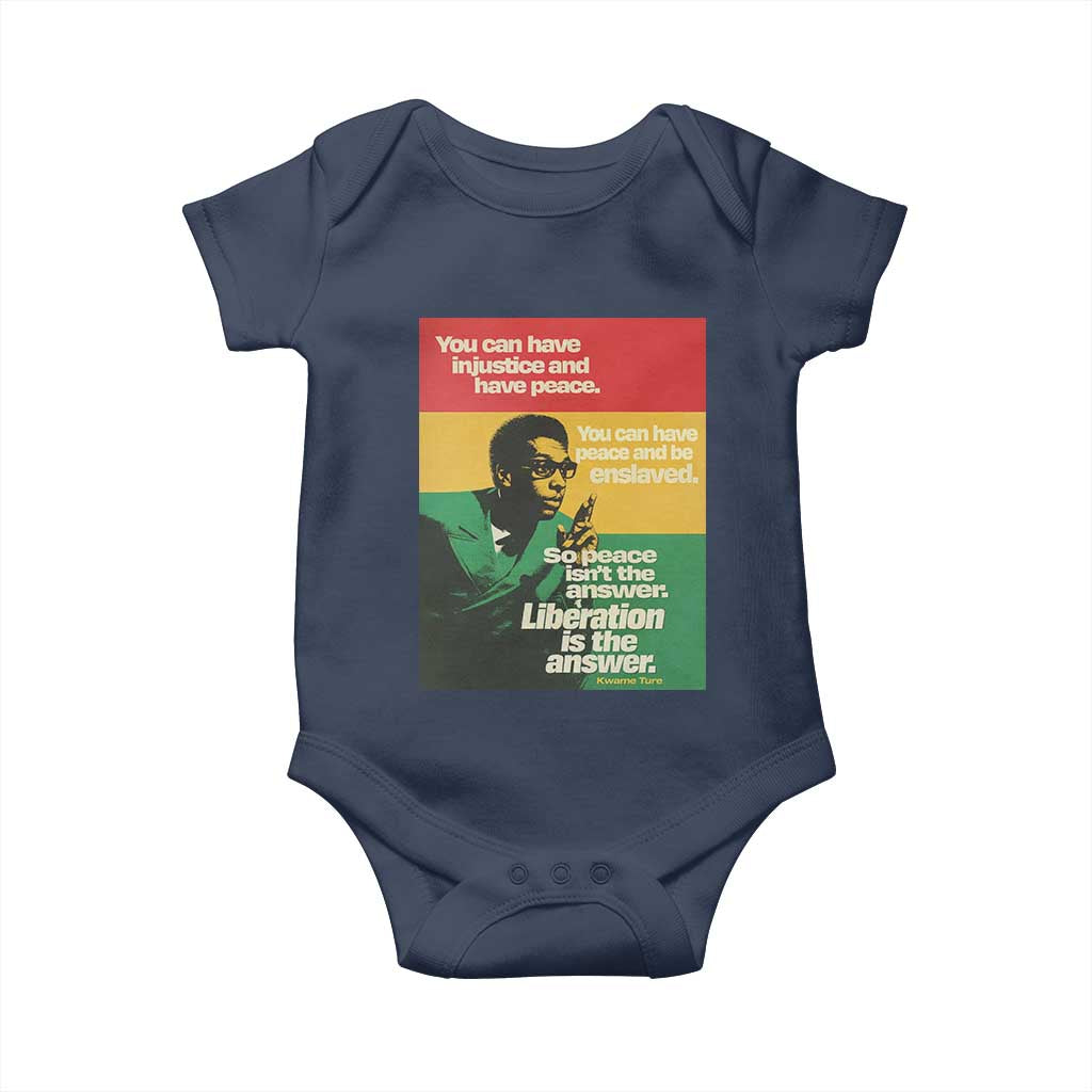 Stokely Carmichael Quote Baby Onesie You Can Have Injustice And Have Peace And Be Enslaved