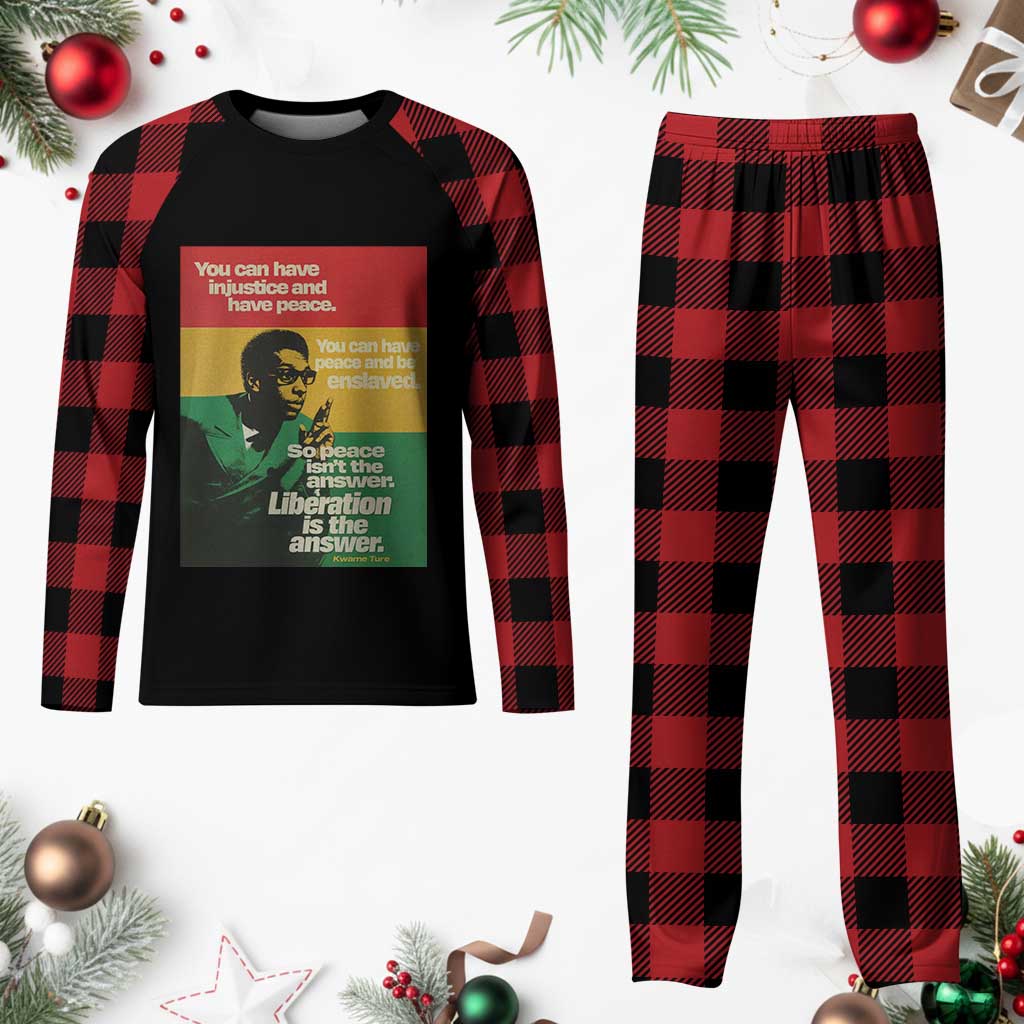 Stokely Carmichael Quote Plaid Pajama Set You Can Have Injustice And Have Peace And Be Enslaved