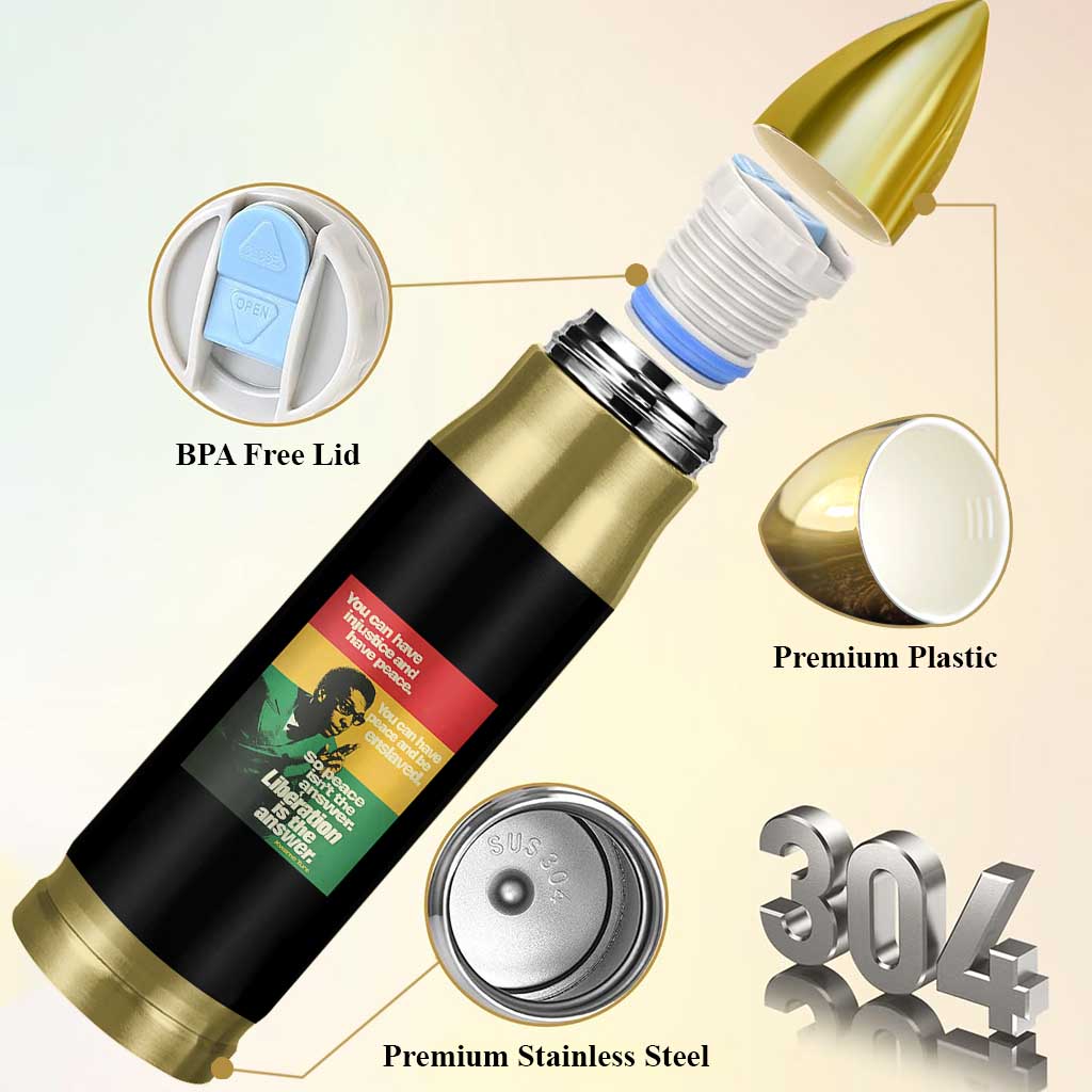 Stokely Carmichael Quote Bullet Tumbler You Can Have Injustice And Have Peace And Be Enslaved