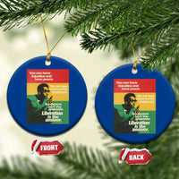 Stokely Carmichael Quote Ceramic Ornament You Can Have Injustice And Have Peace And Be Enslaved