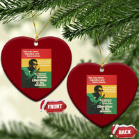 Stokely Carmichael Quote Ceramic Ornament You Can Have Injustice And Have Peace And Be Enslaved