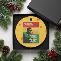 Stokely Carmichael Quote Ceramic Ornament You Can Have Injustice And Have Peace And Be Enslaved