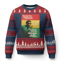Stokely Carmichael Quote Ugly Christmas Sweater You Can Have Injustice And Have Peace And Be Enslaved