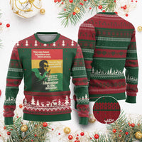 Stokely Carmichael Quote Ugly Christmas Sweater You Can Have Injustice And Have Peace And Be Enslaved