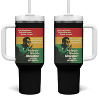Stokely Carmichael Quote Tumbler With Handle You Can Have Injustice And Have Peace And Be Enslaved