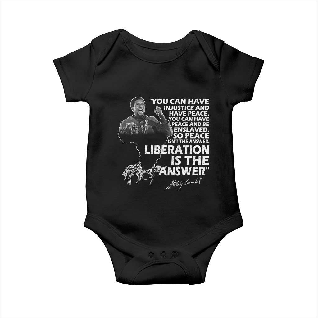 Stokely Carmichael Quote Baby Onesie You Can Have Injustice And Have Peace And Be Enslaved Black History Month