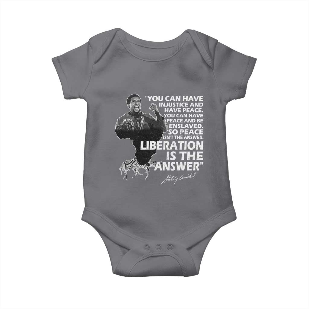 Stokely Carmichael Quote Baby Onesie You Can Have Injustice And Have Peace And Be Enslaved Black History Month