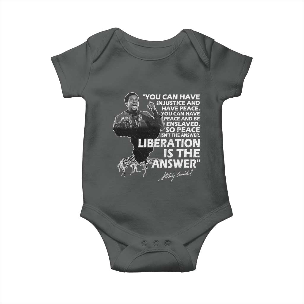 Stokely Carmichael Quote Baby Onesie You Can Have Injustice And Have Peace And Be Enslaved Black History Month