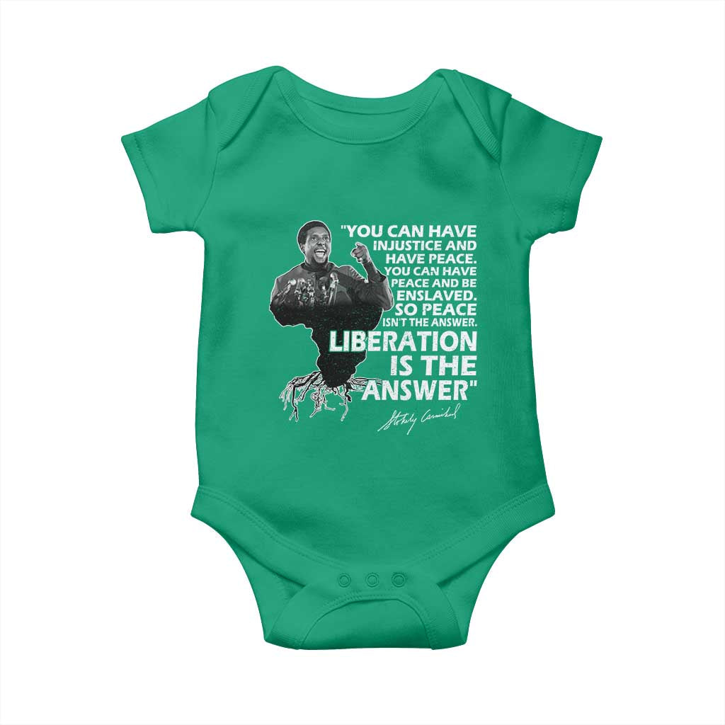 Stokely Carmichael Quote Baby Onesie You Can Have Injustice And Have Peace And Be Enslaved Black History Month