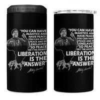 Stokely Carmichael Quote 4 in 1 Can Cooler Tumbler You Can Have Injustice And Have Peace And Be Enslaved Black History Month
