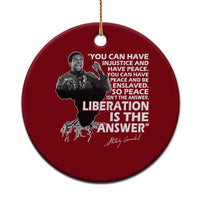 Stokely Carmichael Quote Ceramic Ornament You Can Have Injustice And Have Peace And Be Enslaved Black History Month