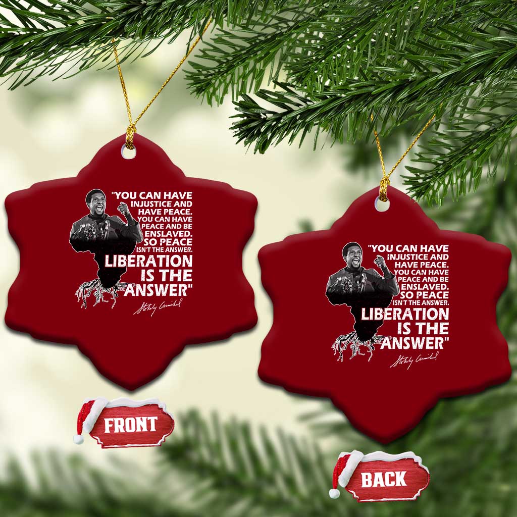 Stokely Carmichael Quote Ceramic Ornament You Can Have Injustice And Have Peace And Be Enslaved Black History Month