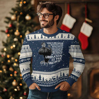 Stokely Carmichael Quote Ugly Christmas Sweater You Can Have Injustice And Have Peace And Be Enslaved Black History Month
