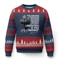 Stokely Carmichael Quote Ugly Christmas Sweater You Can Have Injustice And Have Peace And Be Enslaved Black History Month