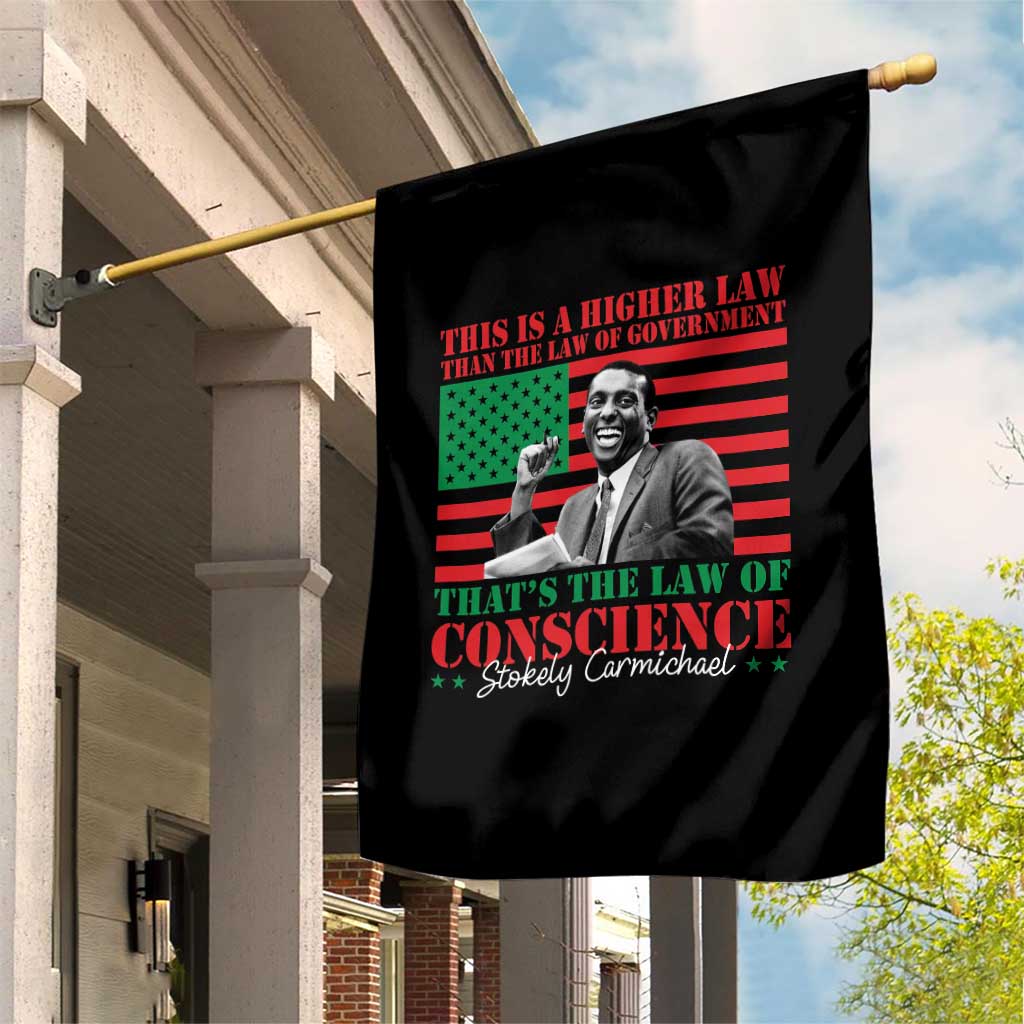 Stokely Carmichael Garden Flag That's The Law Of Conscience American Flag