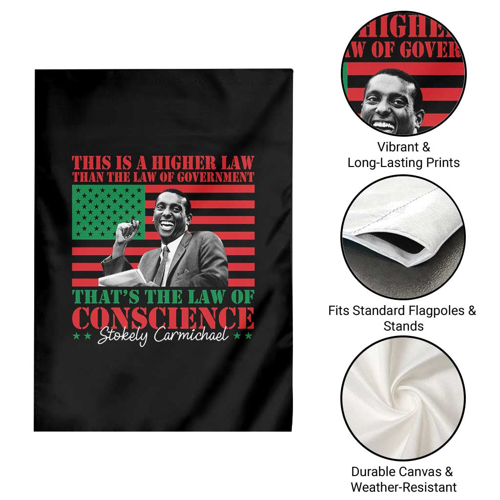 Stokely Carmichael Garden Flag That's The Law Of Conscience American Flag