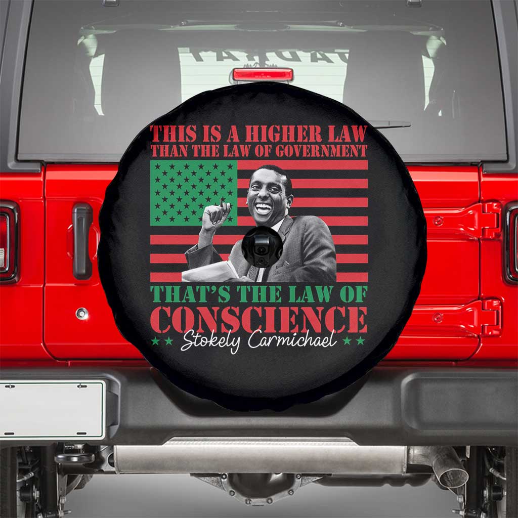 Stokely Carmichael Spare Tire Cover That's The Law Of Conscience American Flag