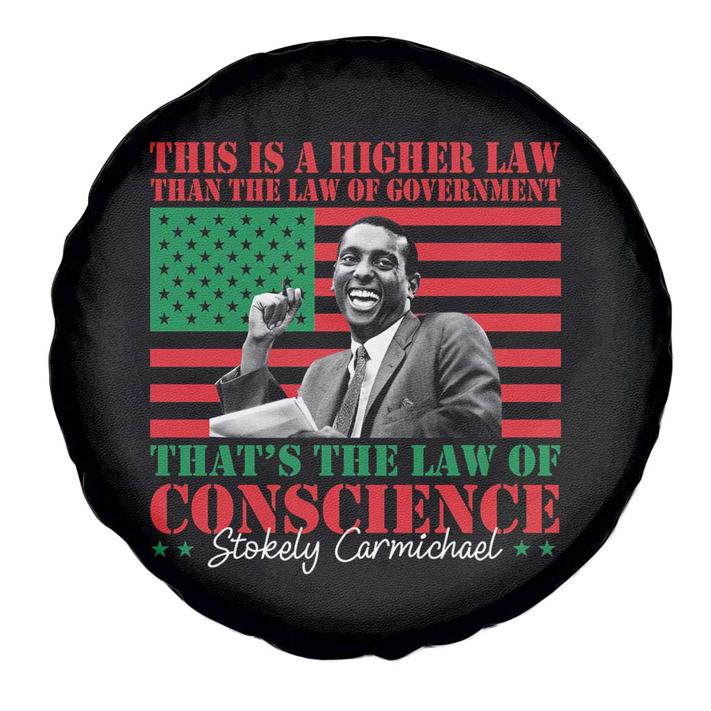 Stokely Carmichael Spare Tire Cover That's The Law Of Conscience American Flag