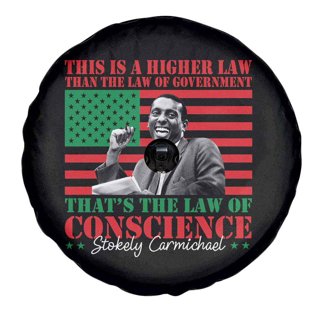 Stokely Carmichael Spare Tire Cover That's The Law Of Conscience American Flag