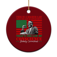 Stokely Carmichael Ceramic Ornament That's The Law Of Conscience American Flag