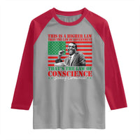 Stokely Carmichael Raglan Shirt That's The Law Of Conscience American Flag