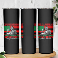 Stokely Carmichael Skinny Tumbler That's The Law Of Conscience American Flag