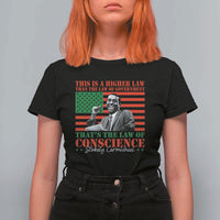 Stokely Carmichael T Shirt For Women That's The Law Of Conscience American Flag