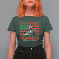 Stokely Carmichael T Shirt For Women That's The Law Of Conscience American Flag