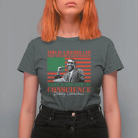 Stokely Carmichael T Shirt For Women That's The Law Of Conscience American Flag