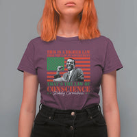 Stokely Carmichael T Shirt For Women That's The Law Of Conscience American Flag