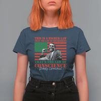 Stokely Carmichael T Shirt For Women That's The Law Of Conscience American Flag