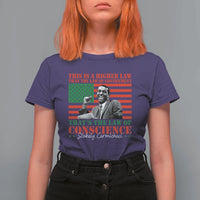 Stokely Carmichael T Shirt For Women That's The Law Of Conscience American Flag