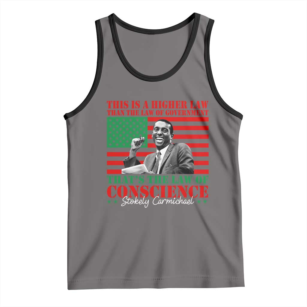 Stokely Carmichael Tank Top That's The Law Of Conscience American Flag