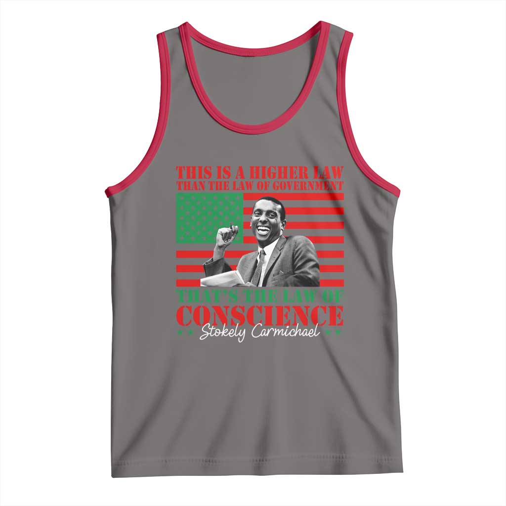 Stokely Carmichael Tank Top That's The Law Of Conscience American Flag