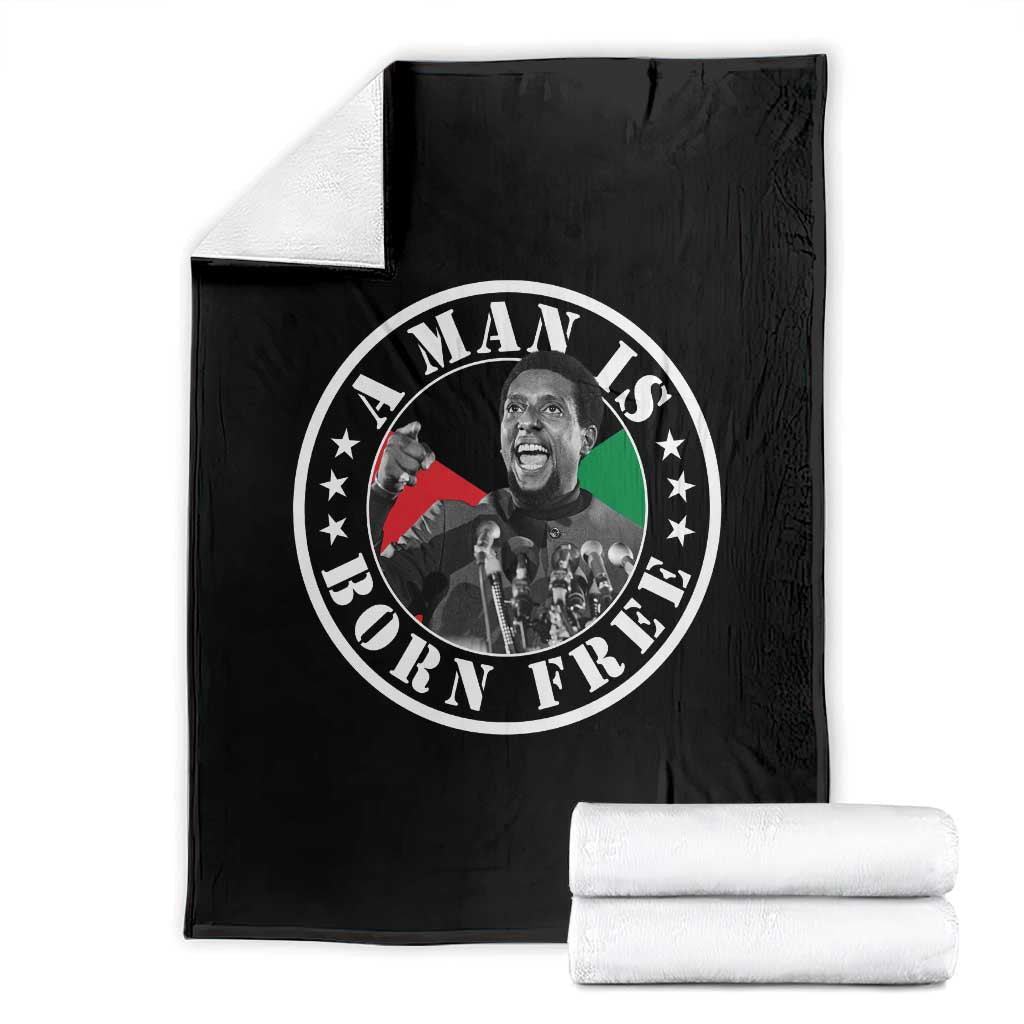 Stokely Carmichael Throw Blanket A Man Is Born Free Kwame Ture Civil Rights Leader