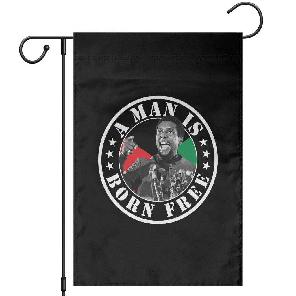 Stokely Carmichael Garden Flag A Man Is Born Free Kwame Ture Civil Rights Leader