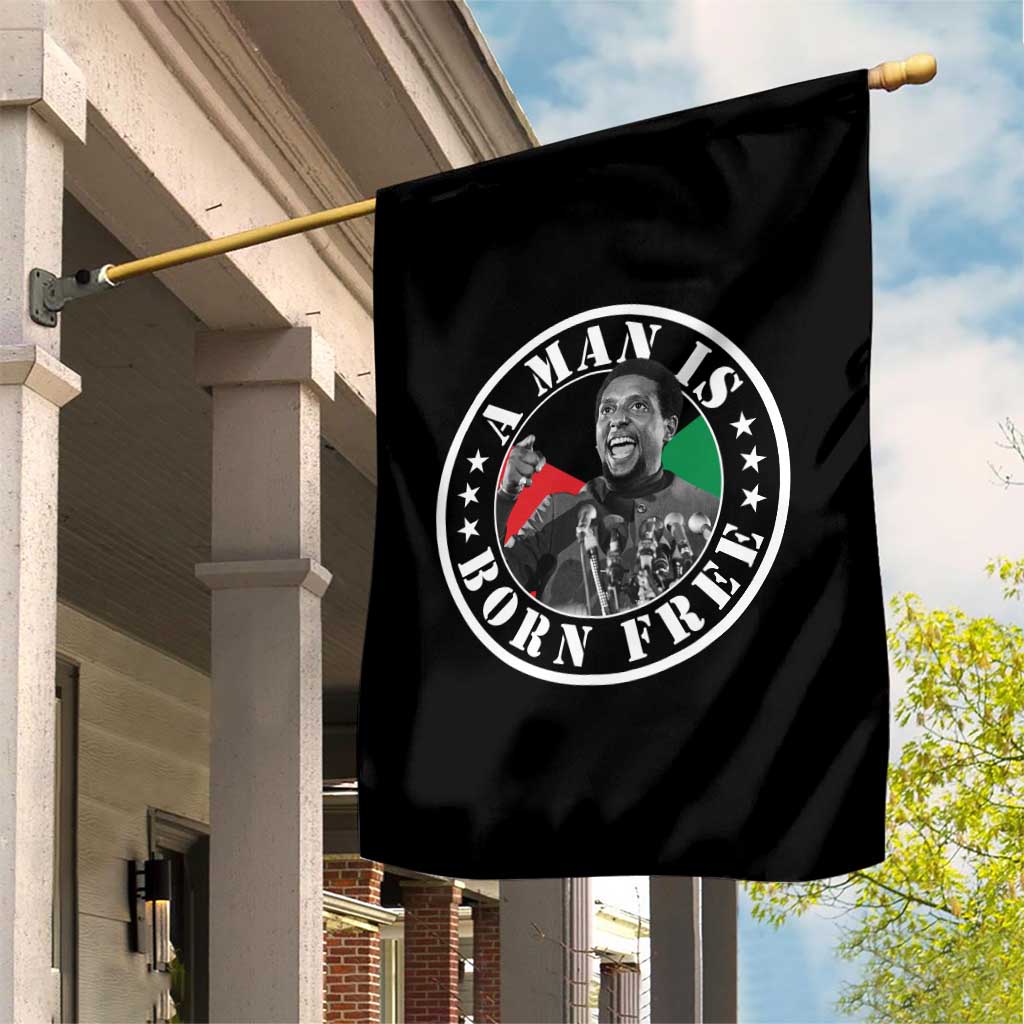 Stokely Carmichael Garden Flag A Man Is Born Free Kwame Ture Civil Rights Leader