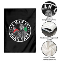 Stokely Carmichael Garden Flag A Man Is Born Free Kwame Ture Civil Rights Leader