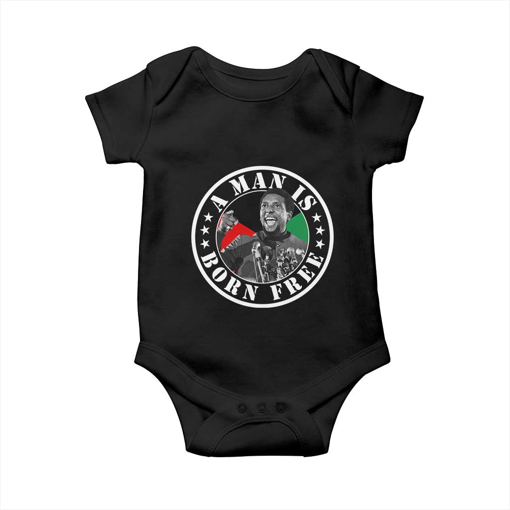 Stokely Carmichael Baby Onesie A Man Is Born Free Kwame Ture Civil Rights Leader