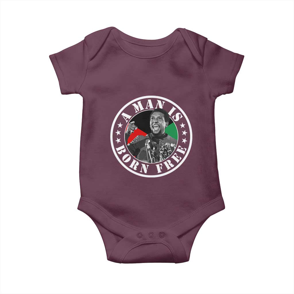 Stokely Carmichael Baby Onesie A Man Is Born Free Kwame Ture Civil Rights Leader