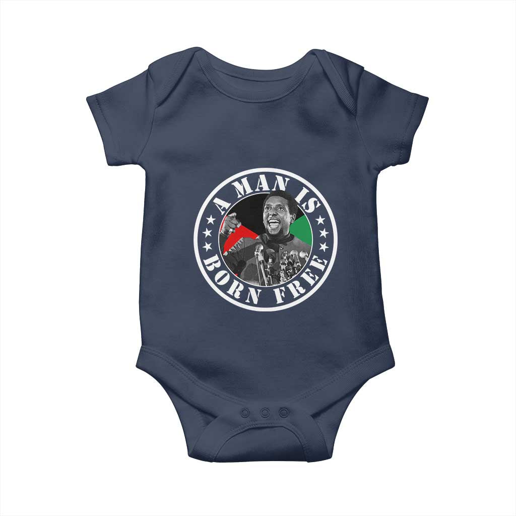 Stokely Carmichael Baby Onesie A Man Is Born Free Kwame Ture Civil Rights Leader